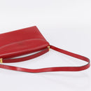 Christian Dior Hand Bag Leather 2way Red Gold Tone Auth bs37235-7