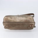 Salvatore Ferragamo Gancini Hand Bag Leather 2way Gold Auth bs37237-14