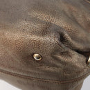 Salvatore Ferragamo Gancini Hand Bag Leather 2way Gold Auth bs37237-17
