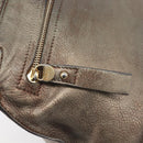 Salvatore Ferragamo Gancini Hand Bag Leather 2way Gold Auth bs37237-19