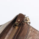 Salvatore Ferragamo Gancini Hand Bag Leather 2way Gold Auth bs37237-25