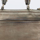 Salvatore Ferragamo Gancini Hand Bag Leather 2way Gold Auth bs37237-4