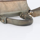 Salvatore Ferragamo Gancini Hand Bag Leather 2way Gold Auth bs37237-8