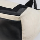 BALENCIAGA Navy Cabas Tote Bag Canvas White Black 339933 Auth bs37238-9