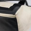 BALENCIAGA Navy Cabas Tote Bag Canvas White Black 339933 Auth bs37238-15