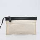 BALENCIAGA Navy Cabas Tote Bag Canvas White Black 339933 Auth bs37238-20