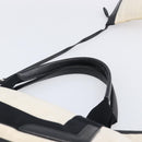 BALENCIAGA Navy Cabas Tote Bag Canvas White Black 339933 Auth bs37238-8