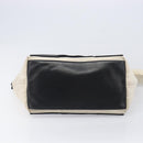 BALENCIAGA Navy Cabas Tote Bag Canvas White Black 339933 Auth bs37238-5