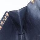 Christian Dior Trotter Canvas Shoulder Bag Navy Gold Tone Auth bs37239-21