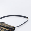 Christian Dior Trotter Canvas Shoulder Bag Navy Gold Tone Auth bs37239-8