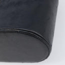 Christian Dior Chain Hand Bag Leather Black Gold Tone Auth bs37240-13