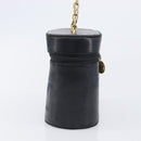Christian Dior Chain Hand Bag Leather Black Gold Tone Auth bs37240-5