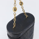 Christian Dior Chain Hand Bag Leather Black Gold Tone Auth bs37240-6