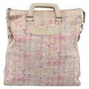 CHANEL Hand Bag Canvas 2way Pink Silver CC Auth bs37241-13