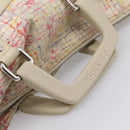 CHANEL Hand Bag Canvas 2way Pink Silver CC Auth bs37241-7