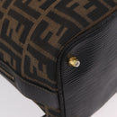 FENDI Zucca Canvas Backpack Black Gold Tone Auth bs37242-16