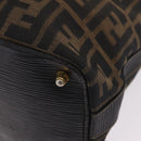 FENDI Zucca Canvas Backpack Black Gold Tone Auth bs37242-17