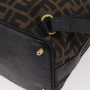 FENDI Zucca Canvas Backpack Black Gold Tone Auth bs37242-19