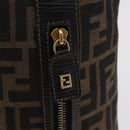 FENDI Zucca Canvas Backpack Black Gold Tone Auth bs37242-20