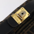 FENDI Zucca Canvas Backpack Black Gold Tone Auth bs37242-21