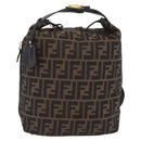 FENDI Zucca Canvas Backpack Black Gold Tone Auth bs37242-13