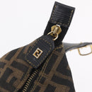 FENDI Zucca Canvas Backpack Black Gold Tone Auth bs37242-10