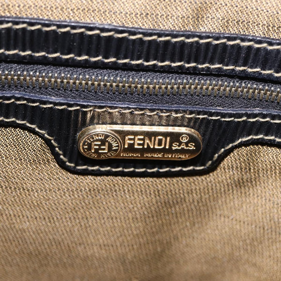 FENDI Zucca Canvas Backpack Black Gold Tone Auth bs37242