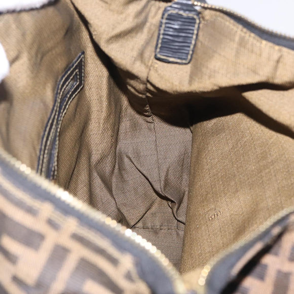 FENDI Zucca Canvas Backpack Black Gold Tone Auth bs37242