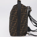 FENDI Zucca Canvas Backpack Black Gold Tone Auth bs37242-3