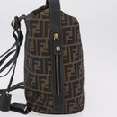 FENDI Zucca Canvas Backpack Black Gold Tone Auth bs37242-4