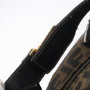 FENDI Zucca Canvas Backpack Black Gold Tone Auth bs37242-14