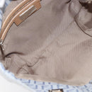 FENDI Zucchino Canvas Tote Bag Light Blue Silver 8BH079 Auth bs37243-11