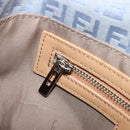 FENDI Zucchino Canvas Tote Bag Light Blue Silver 8BH079 Auth bs37243-21