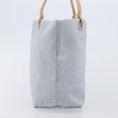 FENDI Zucchino Canvas Tote Bag Light Blue Silver 8BH079 Auth bs37243-4