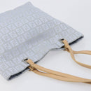 FENDI Zucchino Canvas Tote Bag Light Blue Silver 8BH079 Auth bs37243-6