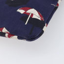 GUCCI Clutch Bag Canvas Navy Gold Tone 286209 Auth bs37249-15