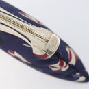 GUCCI Clutch Bag Canvas Navy Gold Tone 286209 Auth bs37249-9
