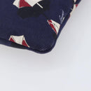 GUCCI Clutch Bag Canvas Navy Gold Tone 286209 Auth bs37249-7