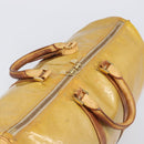 LOUIS VUITTON Monogram Vernis Mercer Boston Bag Beige M91000 LV Auth bs37250-16