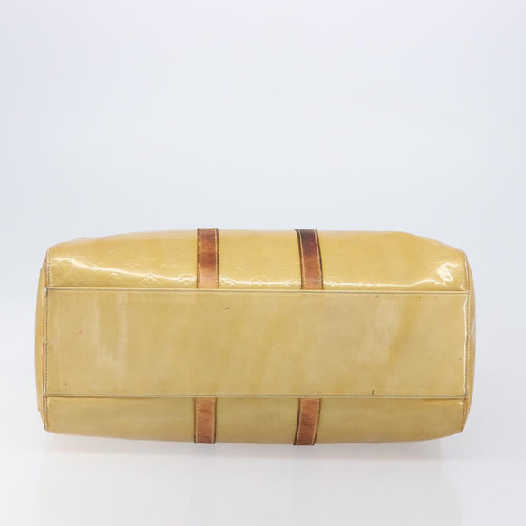 LOUIS VUITTON Monogram Vernis Mercer Boston Bag Beige M91000 LV Auth bs37250