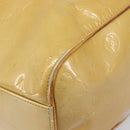 LOUIS VUITTON Monogram Vernis Mercer Boston Bag Beige M91000 LV Auth bs37250-19