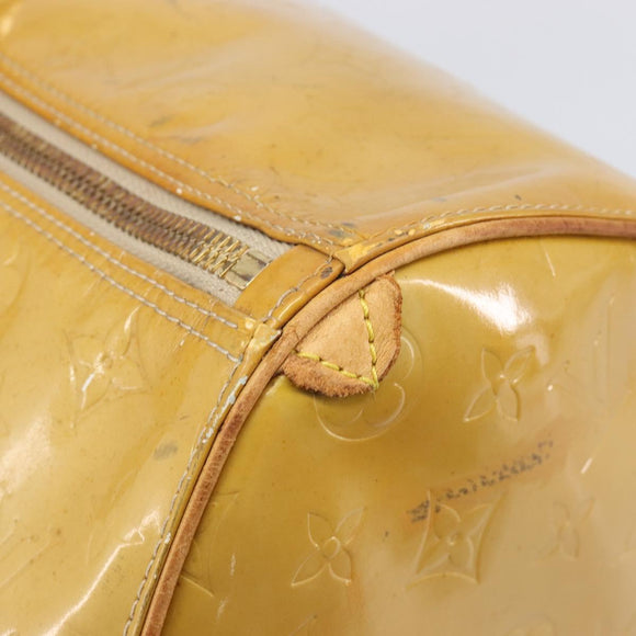 LOUIS VUITTON Monogram Vernis Mercer Boston Bag Beige M91000 LV Auth bs37250