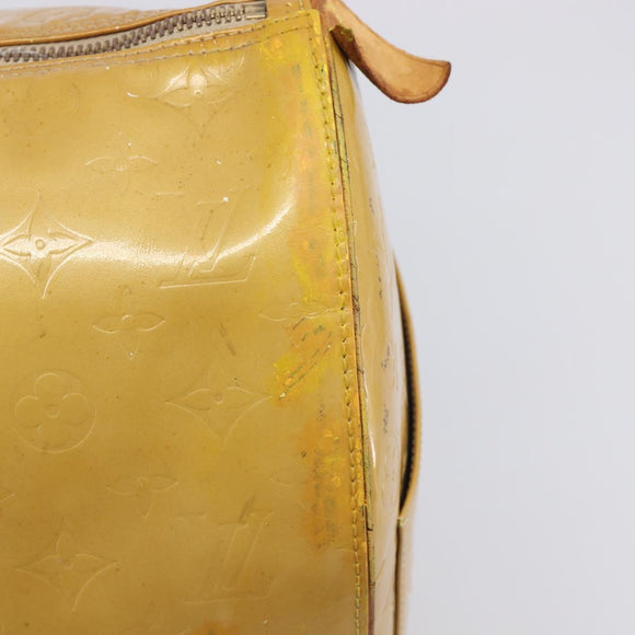 LOUIS VUITTON Monogram Vernis Mercer Boston Bag Beige M91000 LV Auth bs37250