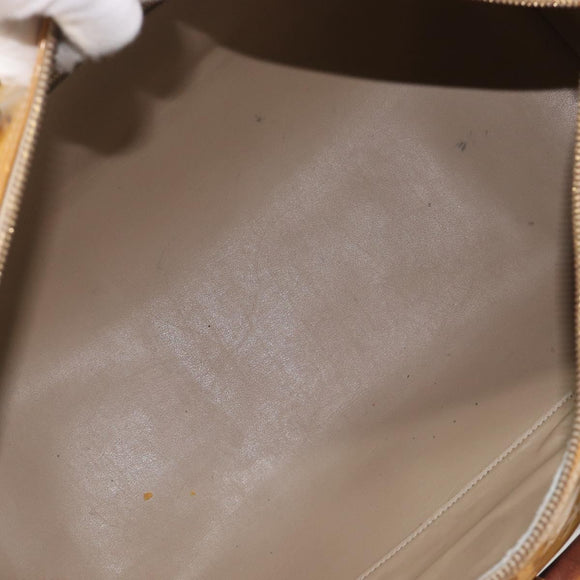 LOUIS VUITTON Monogram Vernis Mercer Boston Bag Beige M91000 LV Auth bs37250