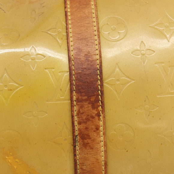 LOUIS VUITTON Monogram Vernis Mercer Boston Bag Beige M91000 LV Auth bs37250