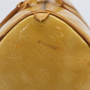 LOUIS VUITTON Monogram Vernis Mercer Boston Bag Beige M91000 LV Auth bs37250-6