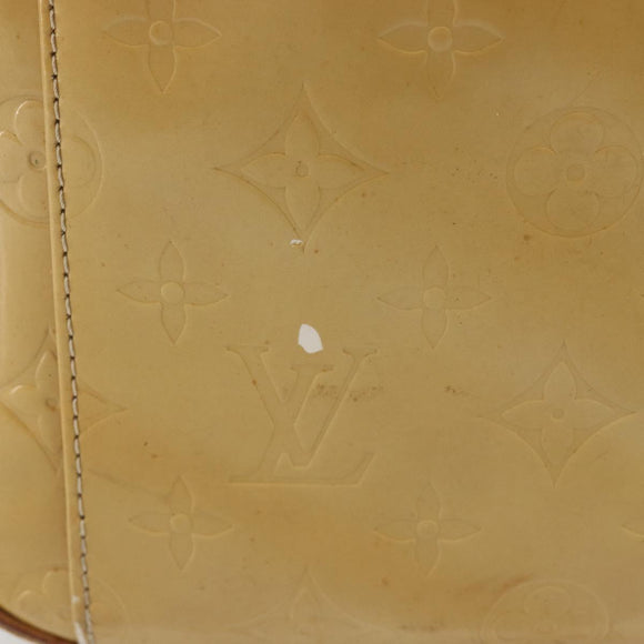 LOUIS VUITTON Monogram Vernis Mercer Boston Bag Beige M91000 LV Auth bs37250