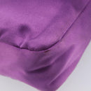 PRADA Pouch Satin Purple Silver Auth bs37251-16
