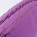 PRADA Pouch Satin Purple Silver Auth bs37251-10
