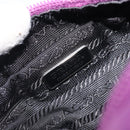 PRADA Pouch Satin Purple Silver Auth bs37251-18